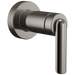 Brizo Roccesco T666111 Sensori Volume Control Trim with Bent Lever Handle - Brilliance Black Onyx