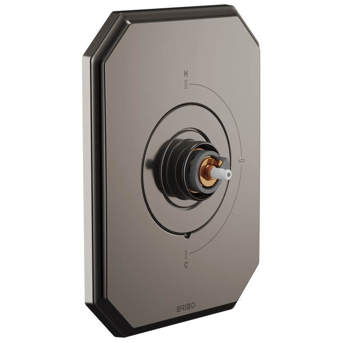 Brizo Beauclere T66T065 Sensori Thermostatic Valve Trim - Less Handle - Brilliance Black Onyx