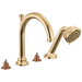 Brizo Beauclere T67465 Roman Tub Faucet With Handshower - Less Handles - Polished Gold