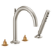 Brizo Odin: Roman Tub Faucet with Handshower - Less Handles