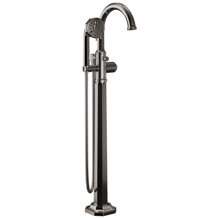 Brizo Beauclere T70165 Single-Handle Freestanding Tub Filler - Less Handle - Brilliance Black Onyx