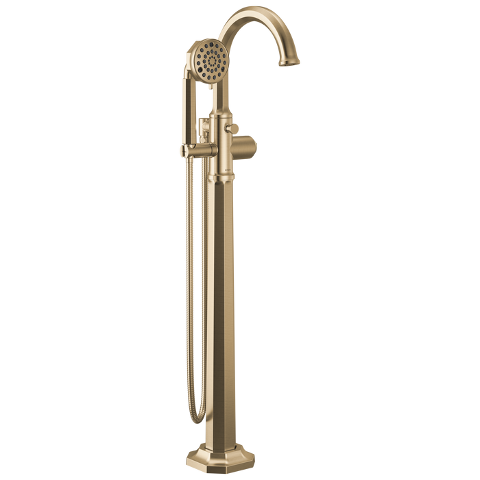 Brizo Beauclere T70165 Single-Handle Freestanding Tub Filler - Less Handle - Luxe Gold