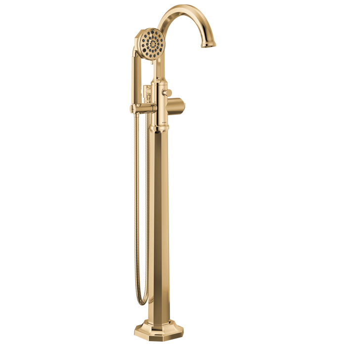 Brizo Beauclere T70165 Single-Handle Freestanding Tub Filler - Less Handle - Polished Gold