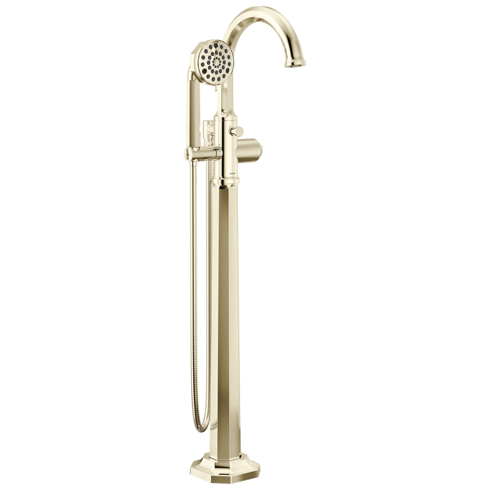 Brizo Beauclere T70165 Single-Handle Freestanding Tub Filler - Less Handle - Polished Nickel