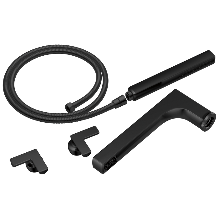 Two-Handle Tub Filler Trim Kit with Cross Handles