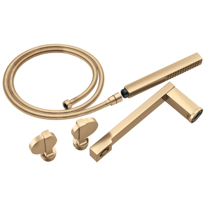 Brizo Frank Lloyd Wright T703100 Two-Handle Tub Filler Trim Kit with Lunar Handles - Luxe Gold