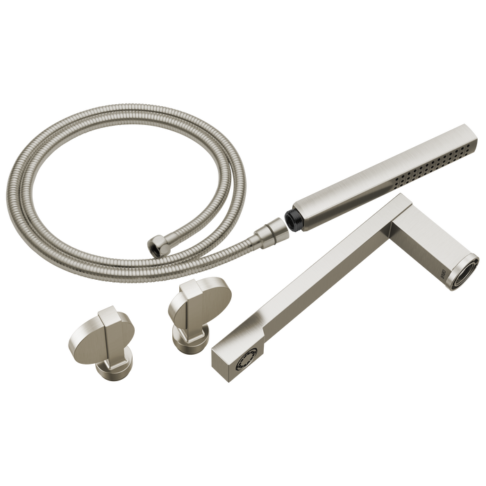 Brizo Frank Lloyd Wright T703100 Two-Handle Tub Filler Trim Kit with Lunar Handles - Luxe Nickel