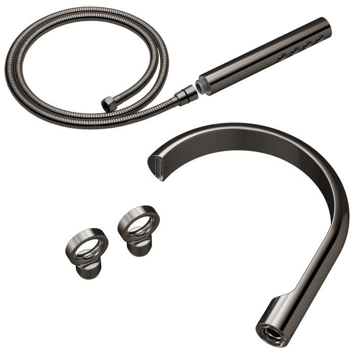 Brizo Roccesco T703112 Two-Handle Tub Filler Trim Kit with Knob Handles - Brilliance Black Onyx