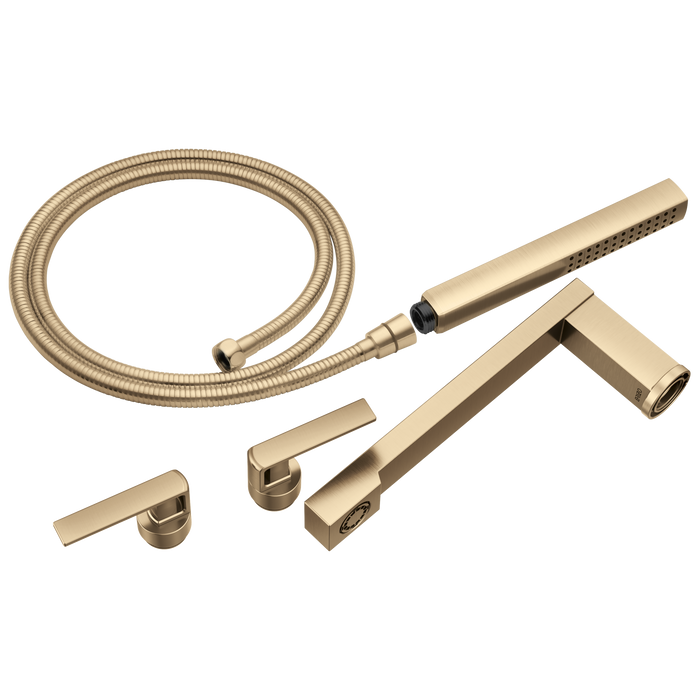Brizo Frank Lloyd Wright T70399 Two-Handle Tub Filler Trim Kit with Gap Lever Handles - Luxe Gold