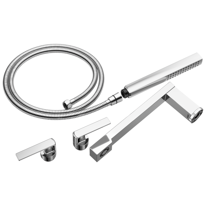 Brizo Frank Lloyd Wright T70399 Two-Handle Tub Filler Trim Kit with Gap Lever Handles - Chrome