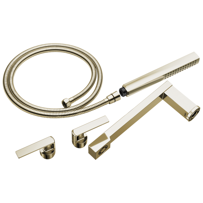 Brizo Frank Lloyd Wright T70399 Two-Handle Tub Filler Trim Kit with Gap Lever Handles - Polished Nickel