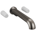 Brizo Roccesco T704110 Two Handle Wall Mount Tub Filler - Less Handles - Brilliance Black Onyx