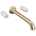 Brizo Beauclere T70465 Two Handle Wall Mount Tub Filler - Less Handles - Luxe Gold