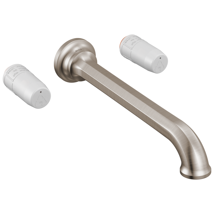 Brizo Beauclere T70465 Two Handle Wall Mount Tub Filler - Less Handles - Luxe Nickel
