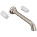 Brizo Beauclere T70465 Two Handle Wall Mount Tub Filler - Less Handles - Luxe Nickel