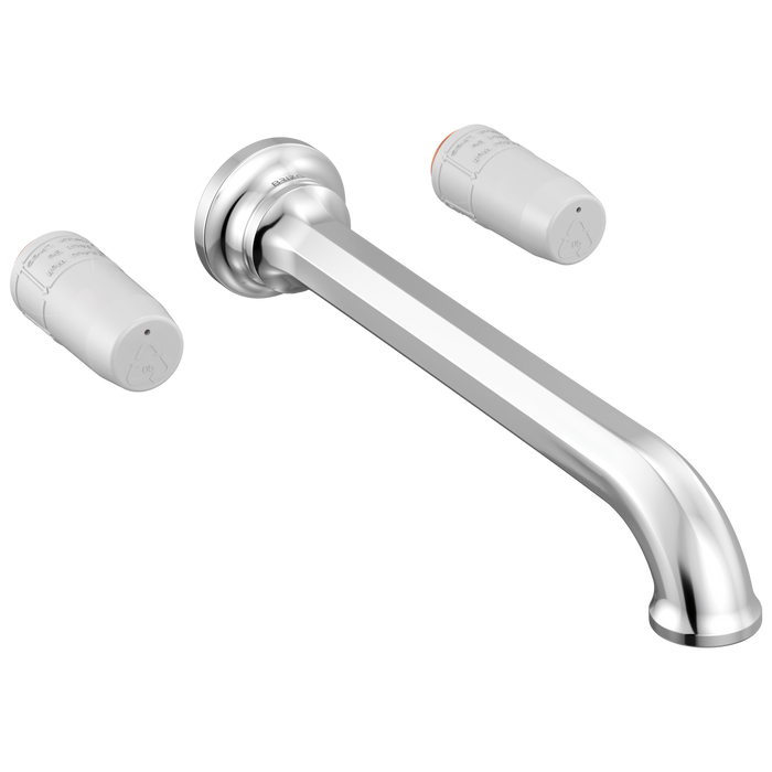 Brizo Beauclere T70465 Two Handle Wall Mount Tub Filler - Less Handles - Chrome