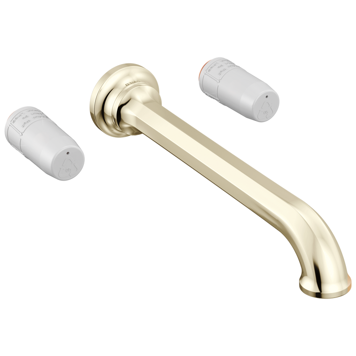 Brizo Beauclere T70465 Two Handle Wall Mount Tub Filler - Less Handles - Polished Nickel