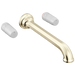 Brizo Beauclere T70465 Two Handle Wall Mount Tub Filler - Less Handles - Polished Nickel