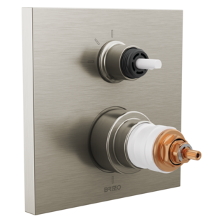 Brizo Frank Lloyd Wright: TempAssure Thermostatic Valve with 3-Function Integrated Diverter Trim - Less Handles