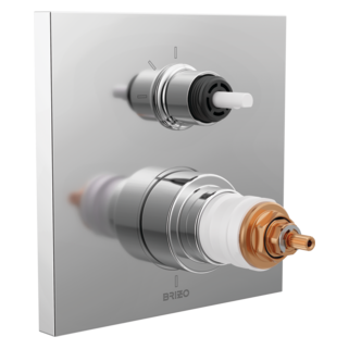 Brizo Frank Lloyd Wright: TempAssure Thermostatic Valve with 3-Function Integrated Diverter Trim - Less Handles