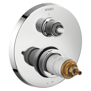 Brizo Litze: TempAssure Thermostatic Valve with 3-Function Diverter Trim - Less Handles