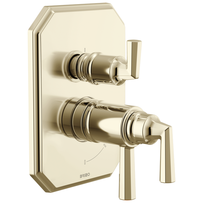 Brizo Beauclere T75565 TempAssure Thermostatic Valve with Integrated 3-Function Diverter Trim - Polished Nickel