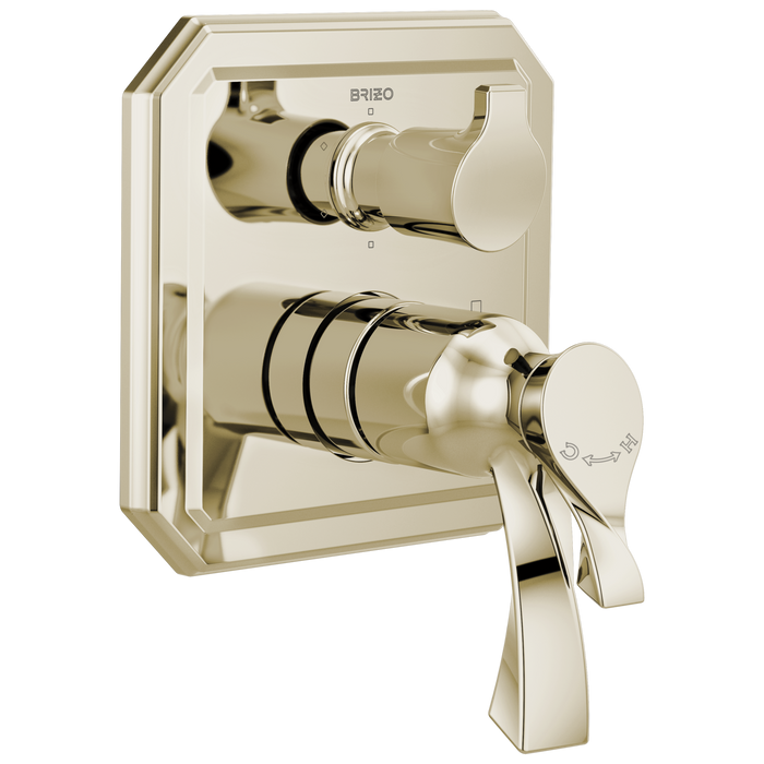 Brizo Brizo Virage: TempAssure Thermostatic Valve with Integrated 6-Function Diverter Trim