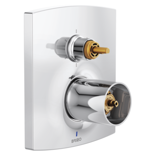 Brizo Kintsu: Pressure Balance Valve with Integrated 6-Function Diverter Trim - Less Handles