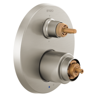 Brizo Odin: Pressure Balance Valve with Integrated 6-Function Diverter Trim - Less Handles