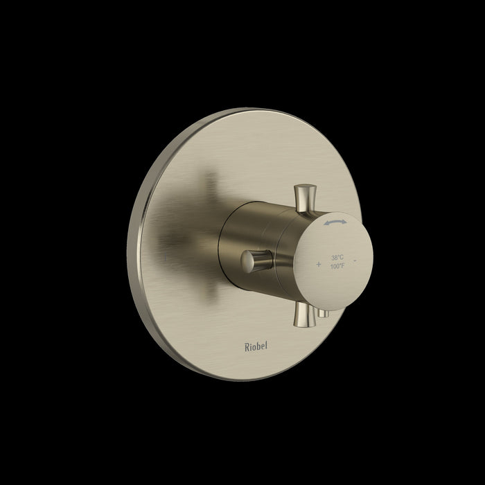 Riobel TEDTM44 Edge 1/2" Therm & Pressure Balance Trim with 2 Functions