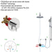 Riobel TMMRD45 Momenti 1/2" Therm & Pressure Balance Trim with 5 Functions