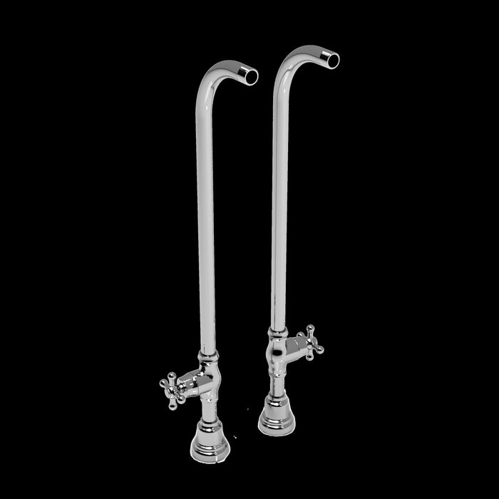 Riobel TU44 30" Floor Mount Riser Pair With Stop Valves