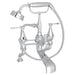 Perrin & Rowe U.3100 Deco Exposed Deck Mount Tub Filler