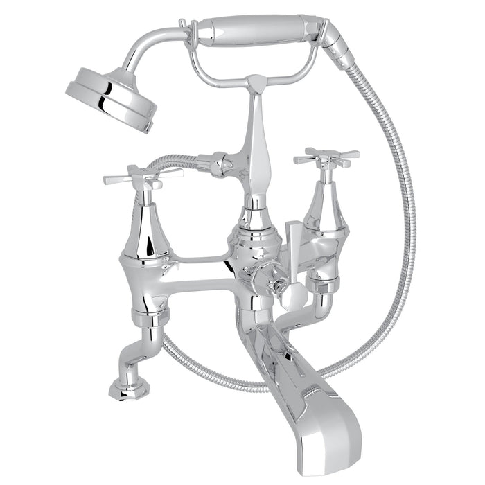 Perrin & Rowe U.3101 Deco Exposed Deck Mount Tub Filler