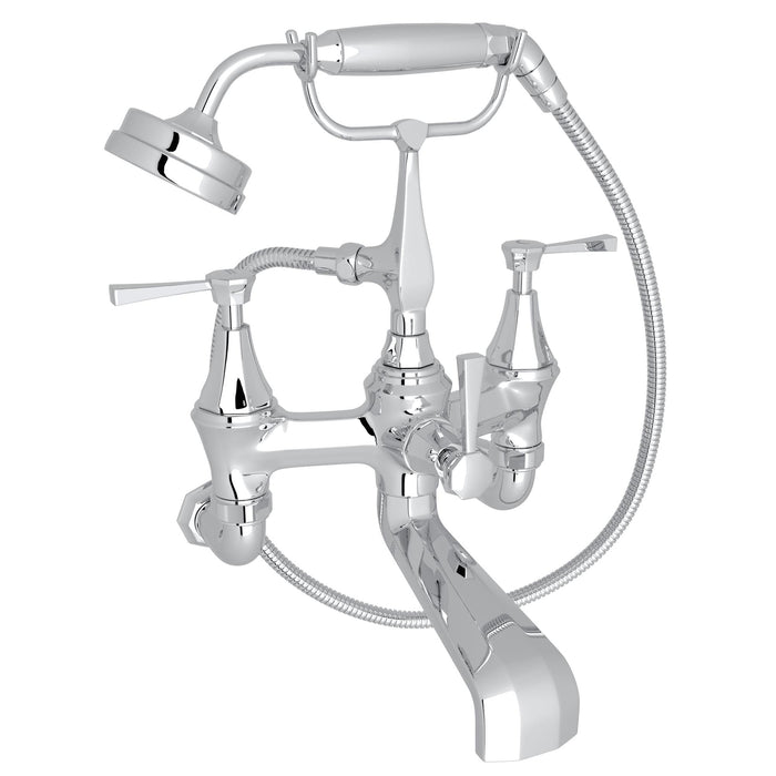 Perrin & Rowe U.3110 Deco Exposed Wall Mount Tub Filler