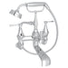 Perrin & Rowe U.3110 Deco Exposed Wall Mount Tub Filler
