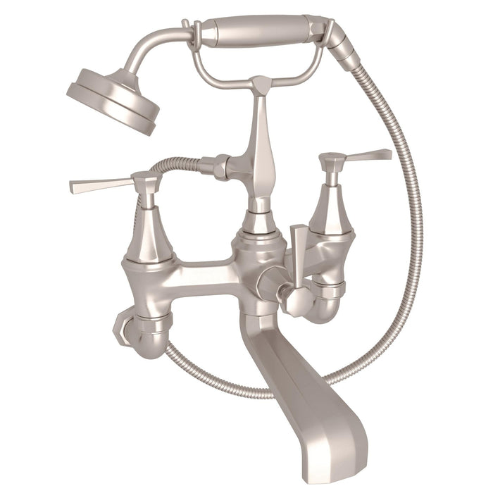 Perrin & Rowe U.3110 Deco Exposed Wall Mount Tub Filler