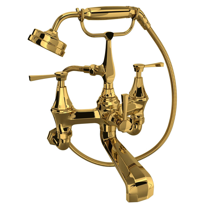 Perrin & Rowe U.3110 Deco Exposed Wall Mount Tub Filler