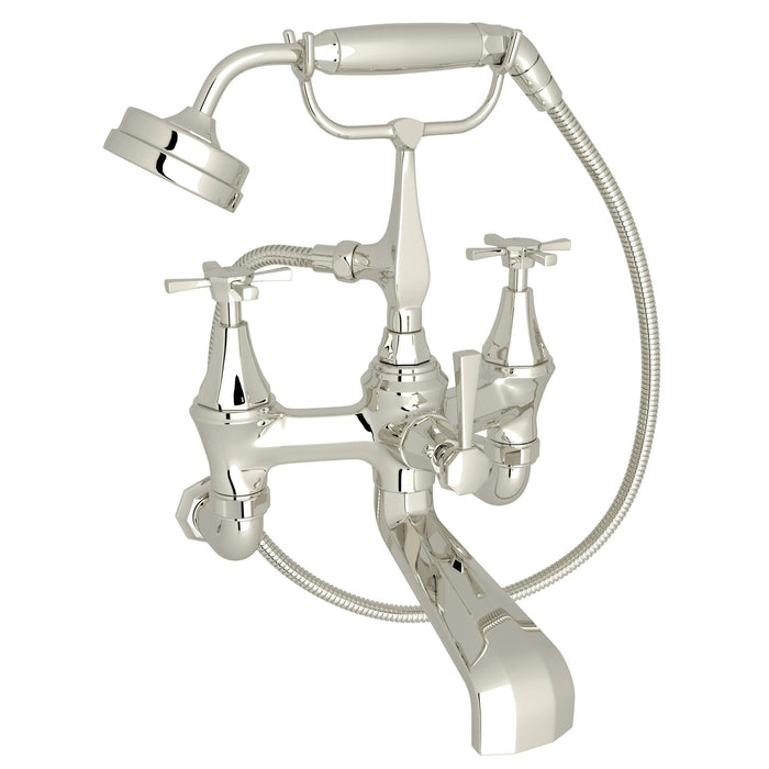 Perrin & Rowe U.3111 Deco Exposed Wall Mount Tub Filler