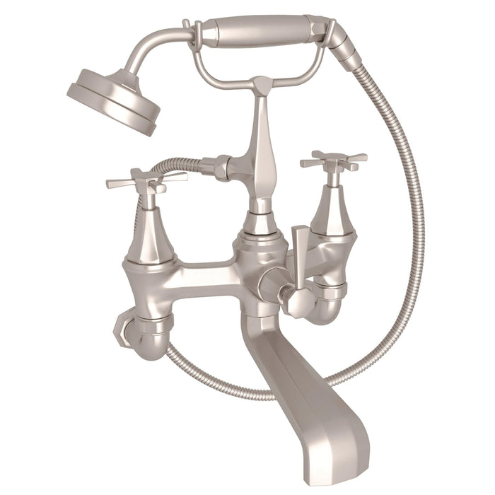 Perrin & Rowe U.3111 Deco Exposed Wall Mount Tub Filler
