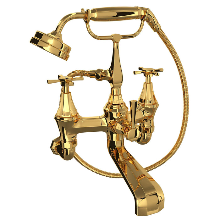 Perrin & Rowe U.3111 Deco Exposed Wall Mount Tub Filler