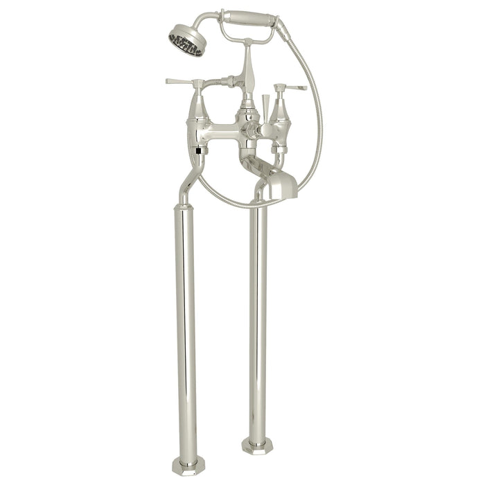 Perrin & Rowe U.3120 Deco Floor Mount Tub Filler