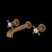 Perrin & Rowe U.3561 Edwardian Wall Mount Lavatory Faucet With U-Spout