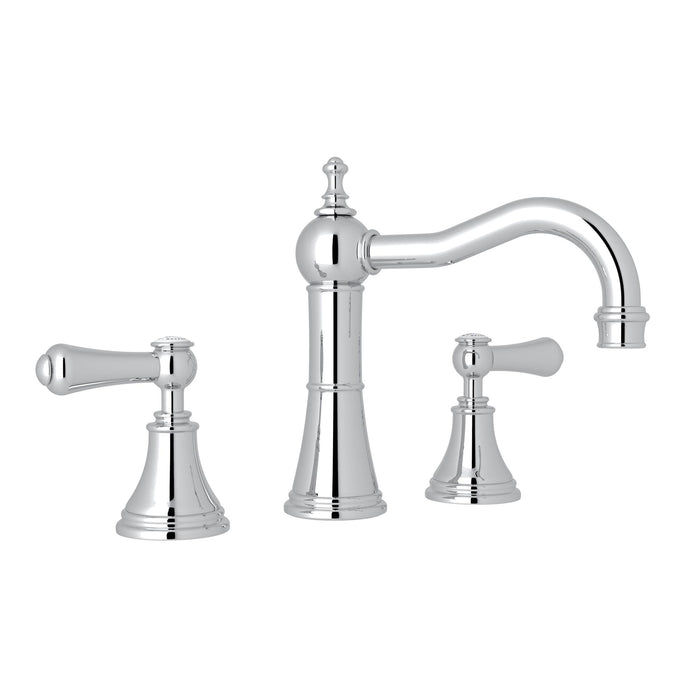 Perrin & Rowe U.3723 Georgian Era Widespread Lavatory Faucet With Column Spout