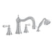 Perrin & Rowe U.3747 Georgian Era 4-Hole Deck Mount Tub Filler with Column Spout