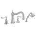 Perrin & Rowe U.3747 Georgian Era 4-Hole Deck Mount Tub Filler with Column Spout