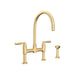 Perrin & Rowe U.4273 Holborn Bridge Kitchen Faucet with C-Spout and Side Spray