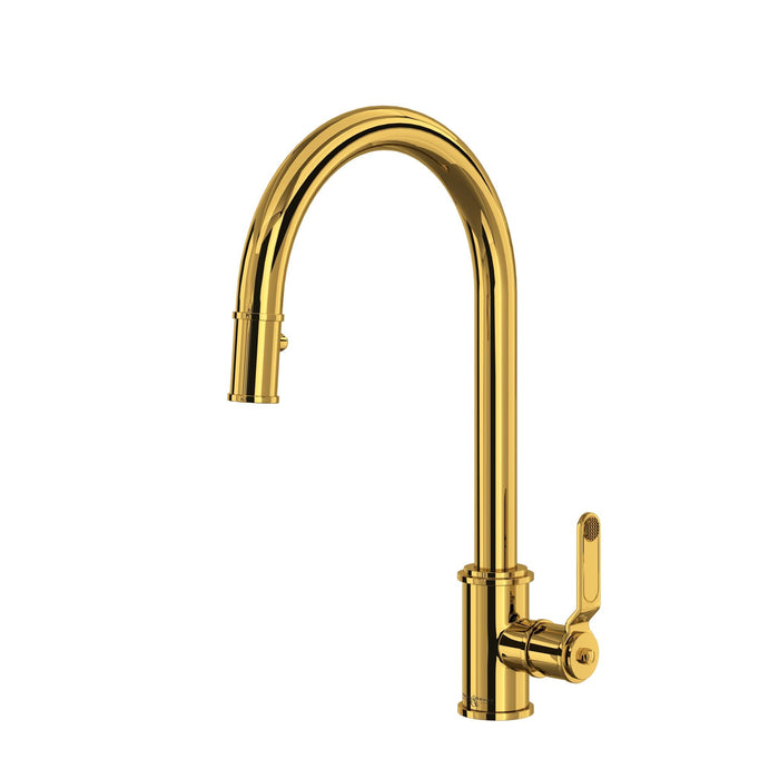 Perrin & Rowe U.4544 Armstrong Pull-Down Kitchen Faucet with C-Spout