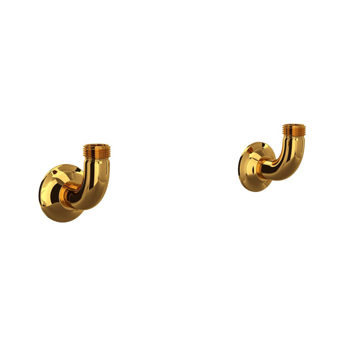 Perrin & Rowe U.6792 Georgian Era Bridge Kitchen Faucet Wall Unions
