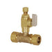 Sioux Chief 601-G20CV Add-A-Line Ball Valve, 5/8 x 1/4 in Nominal, OD Compression Connection, Brass Body, Yes